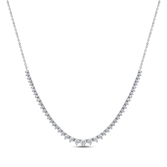 Previously Owned KAY Lab-Grown Diamonds Riviera Necklace 1 ct tw 10K White Gold 17"