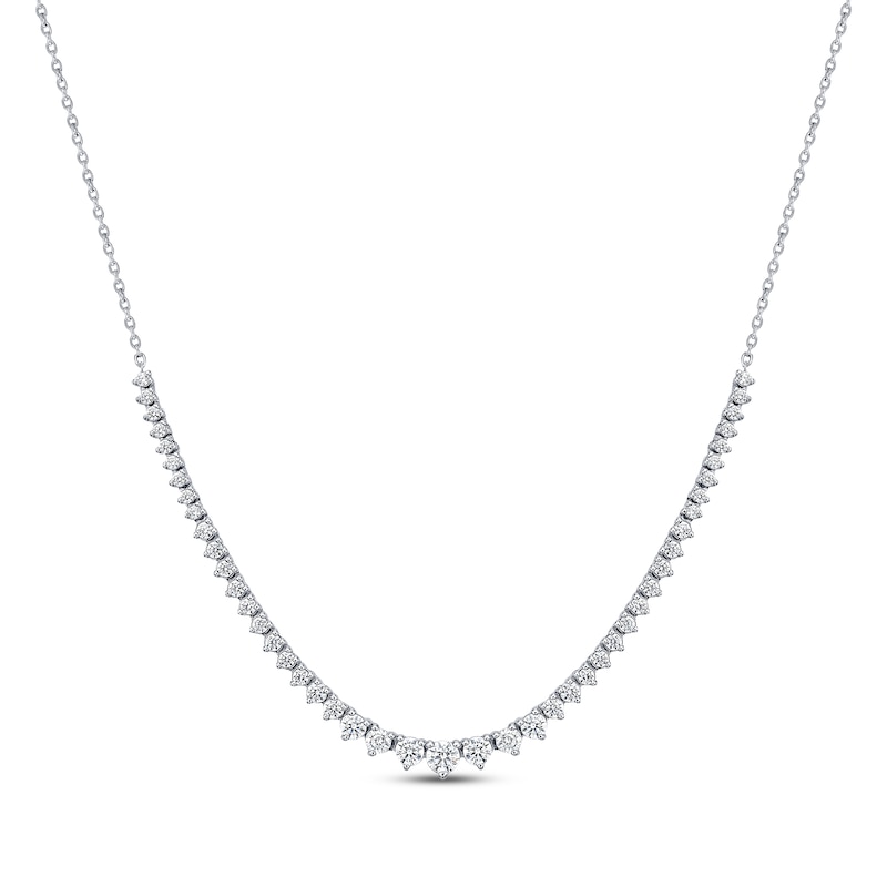 Main Image 1 of Previously Owned KAY Lab-Grown Diamonds Riviera Necklace 1 ct tw 10K White Gold 17"