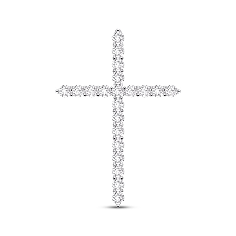 Main Image 1 of Previously Owned KAY Lab-Grown Diamonds Cross Charm 1/2 ct tw 14K White Gold