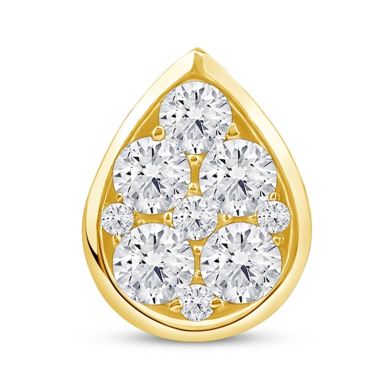 Previously Owned KAY Lab-Grown Diamonds Multi-Stone Teardrop Charm 1/2 ct tw 10K Yellow Gold