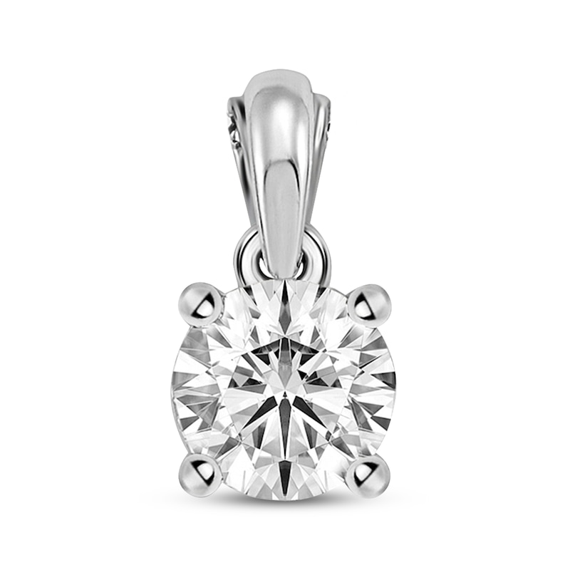Main Image 1 of Previously Owned GSI Solitaire Diamond Charm 1/3 ct tw Round-cut 14K White Gold