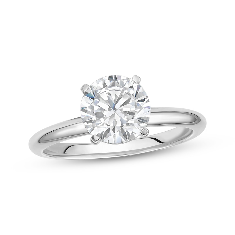 Main Image 1 of Previously Owned Lab-Grown Diamonds Round-Cut Solitaire Engagement Ring 1-1/2 ct tw 14K White Gold (F/SI2)