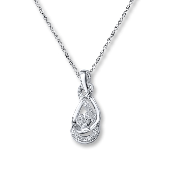 Kay Jewelers Kay Swirl Necklace Diamond Accents Sterling Silver from Kay Jewelers Daily Mail
