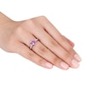 Thumbnail Image 2 of Lab-Created Sapphires Heart Ring Sterling Silver