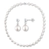 Thumbnail Image 1 of Cultured Pearl Set Necklace & Earrings Sterling Silver