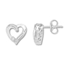 Thumbnail Image 1 of Diamond Heart Earrings Sterling Silver