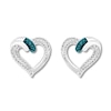 Thumbnail Image 2 of Diamond Heart Earrings Sterling Silver