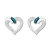 Thumbnail Image 1 of Diamond Heart Earrings Sterling Silver