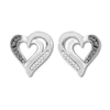 Thumbnail Image 1 of Diamond Heart Earrings Sterling Silver