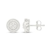 Thumbnail Image 3 of Diamond Accent Circle Halo Stud Earrings Sterling Silver