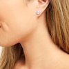 Thumbnail Image 3 of Diamond Circle Earrings Sterling Silver