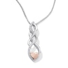 Heart Necklace with Diamonds Sterling Silver & 10K Rose Gold