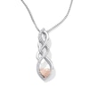 Thumbnail Image 0 of Heart Necklace with Diamonds Sterling Silver & 10K Rose Gold