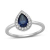 Thumbnail Image 0 of Blue & White Lab-Created Sapphire Ring Sterling Silver - Size 7