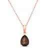 Thumbnail Image 0 of Le Vian Chocolate Quartz Necklace 14K Strawberry Gold-Electroplate
