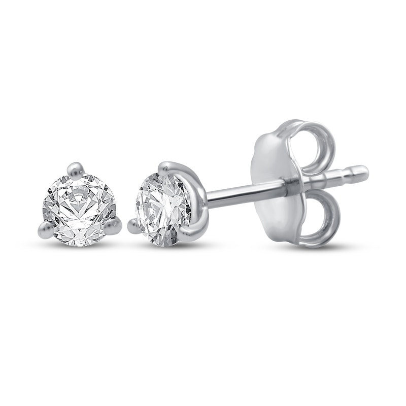 Lab-Created Diamonds by KAY Solitaire Stud Earrings 1/3 ct tw Sterling Silver