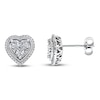 Thumbnail Image 0 of Diamond Heart Earrings 1/10 ct tw Sterling Silver
