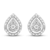 Thumbnail Image 1 of Diamond Pear Earrings 1/5 ct tw Round-cut Sterling Silver