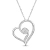 Thumbnail Image 1 of Diamond Heart Necklace 1/10 ct tw Round-cut Sterling Silver 18&quot;