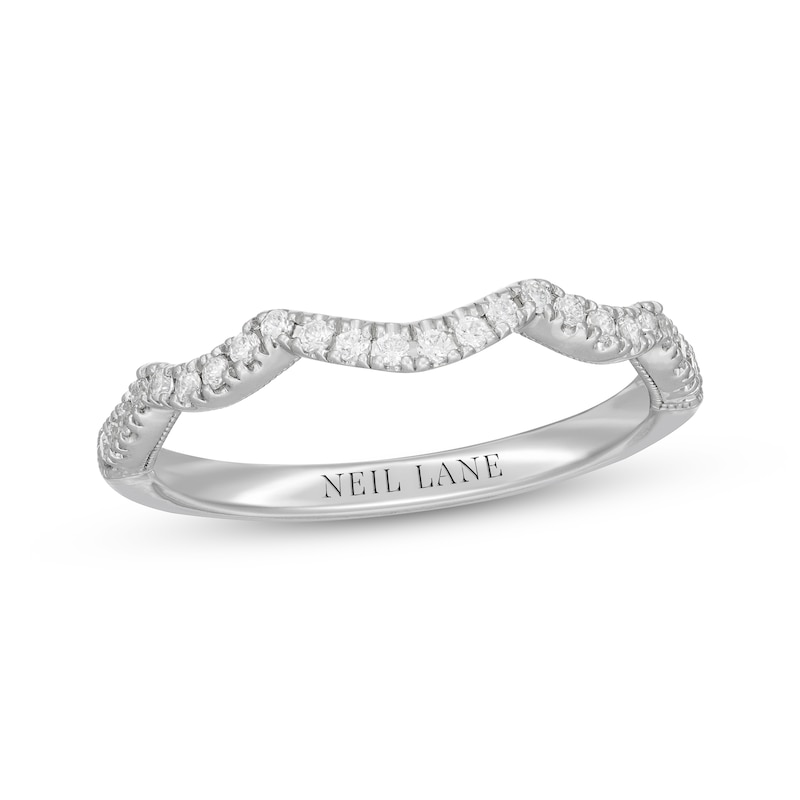 Neil Lane Round Diamond Wedding Band 1/5 ct tw 14K White Gold