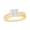 Thumbnail Image 0 of Princess-Cut Quad Diamond Engagement Ring 1-1/2 ct tw 14K Yellow Gold