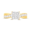 Princess-Cut Quad Diamond Engagement Ring 1-1/2 ct tw 14K Yellow Gold