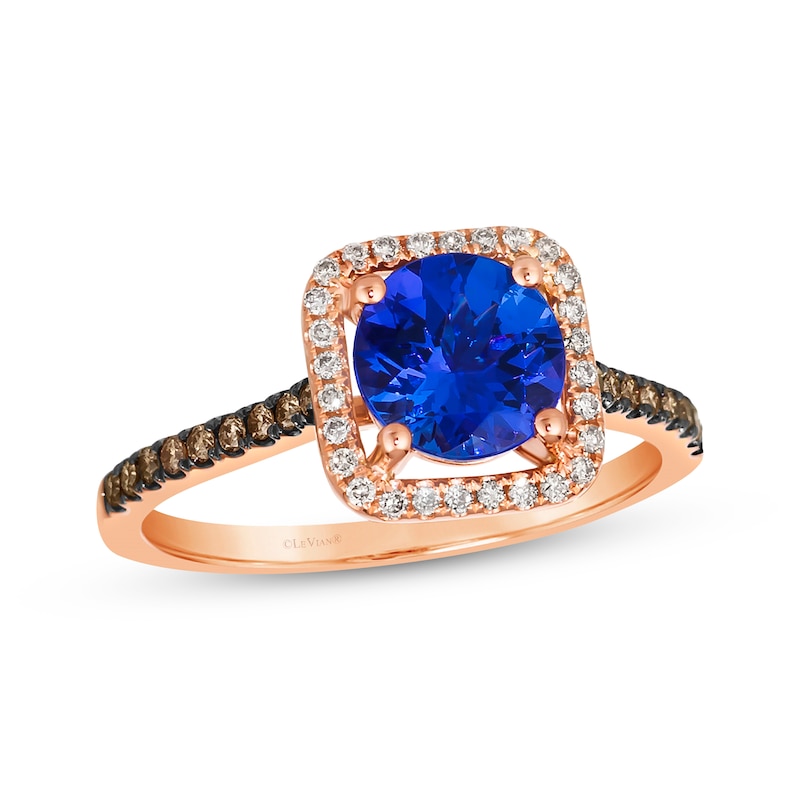 Le Vian Tanzanite Ring 1/4 ct tw Diamonds 14K Strawberry Gold