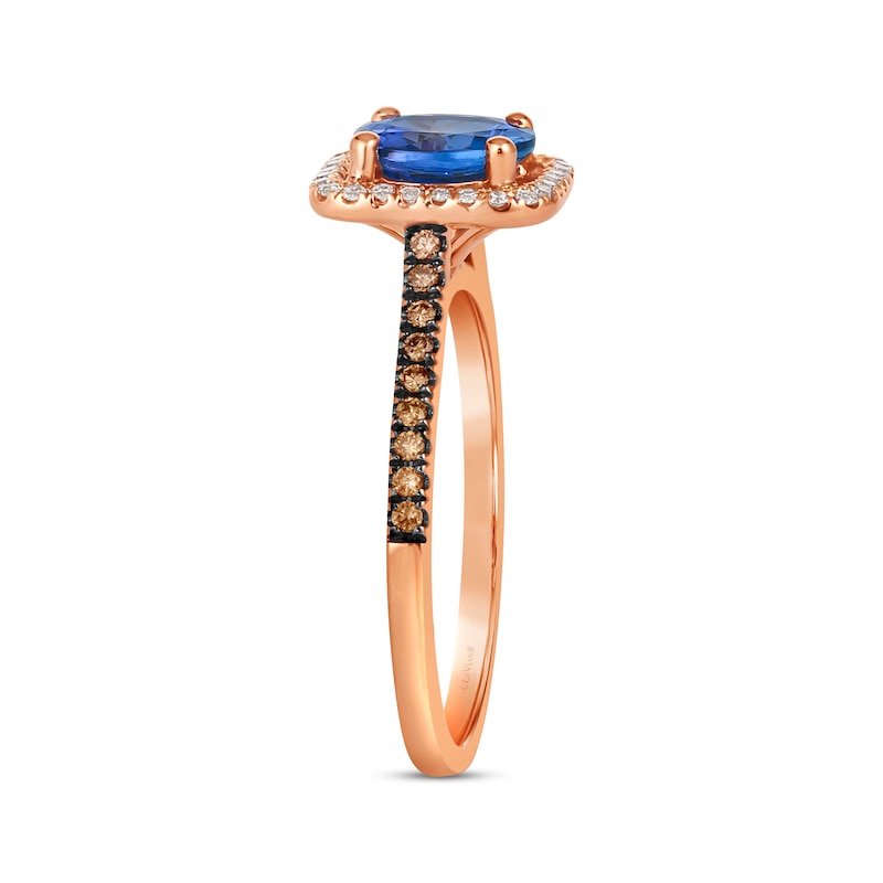 Le Vian Tanzanite Ring 1/4 ct tw Diamonds 14K Strawberry Gold