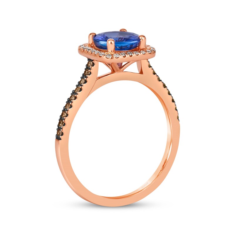 Main Image 3 of Le Vian Tanzanite Ring 1/4 ct tw Diamonds 14K Strawberry Gold