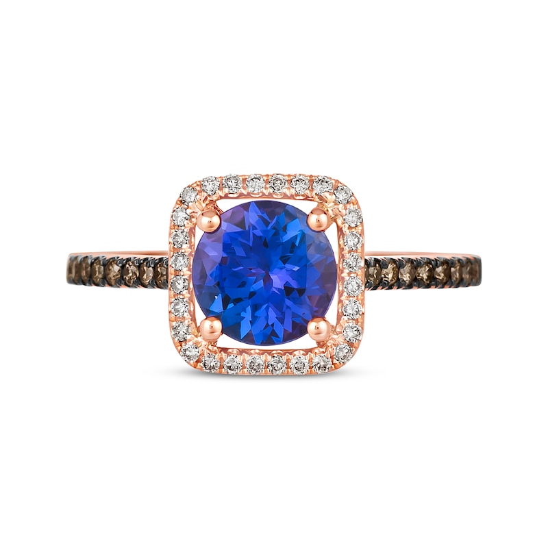 Main Image 4 of Le Vian Tanzanite Ring 1/4 ct tw Diamonds 14K Strawberry Gold