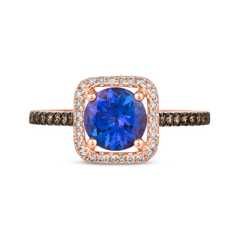 Le Vian Tanzanite Ring 1/4 ct tw Diamonds 14K Strawberry Gold