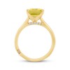 Monique Lhuillier Bliss Emerald-Cut Yellow Quartz & Diamond Accent Engagement Ring 14K Yellow Gold