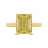 Monique Lhuillier Bliss Emerald-Cut Yellow Quartz & Diamond Accent Engagement Ring 14K Yellow Gold