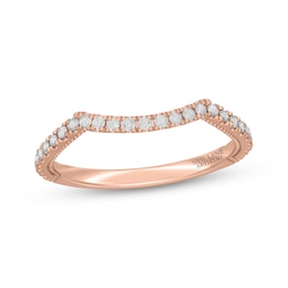 Neil Lane Artistry Lab-Grown Diamond Contour Wedding Band 1/4 ct tw 14K Rose Gold