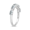 Thumbnail Image 2 of Oval-Cut Aquamarine & Diamond Accent Ring Sterling Silver