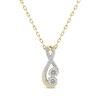 Thumbnail Image 1 of Diamond Bypass Infinity Necklace 1/4 ct tw 10K Yellow Gold 18"