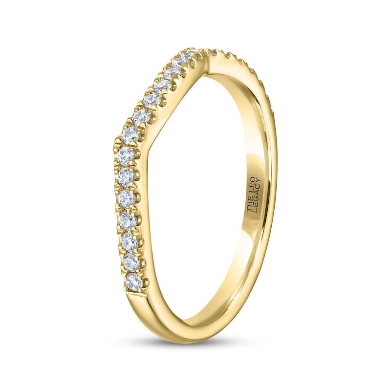 Main Image 2 of THE LEO Legacy Lab-Grown Diamond Contour Wedding Band 1/5 ct tw 14K Yellow Gold