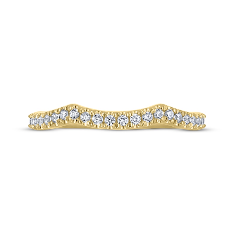 Main Image 3 of THE LEO Legacy Lab-Grown Diamond Contour Wedding Band 1/5 ct tw 14K Yellow Gold