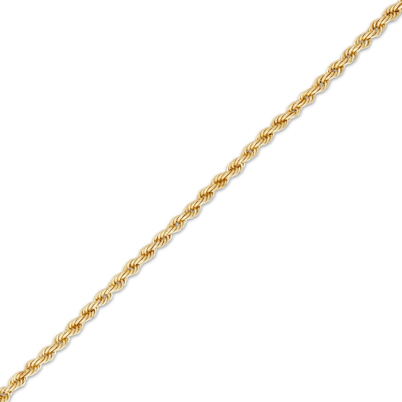 Children's Semi-Solid Glitter Rope Chain Bracelet 1.6mm 14K Yellow Gold 6"