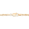 Thumbnail Image 2 of Glitter Rope Chain Bracelet 3mm Solid 14K Yellow Gold 7.5&quot;