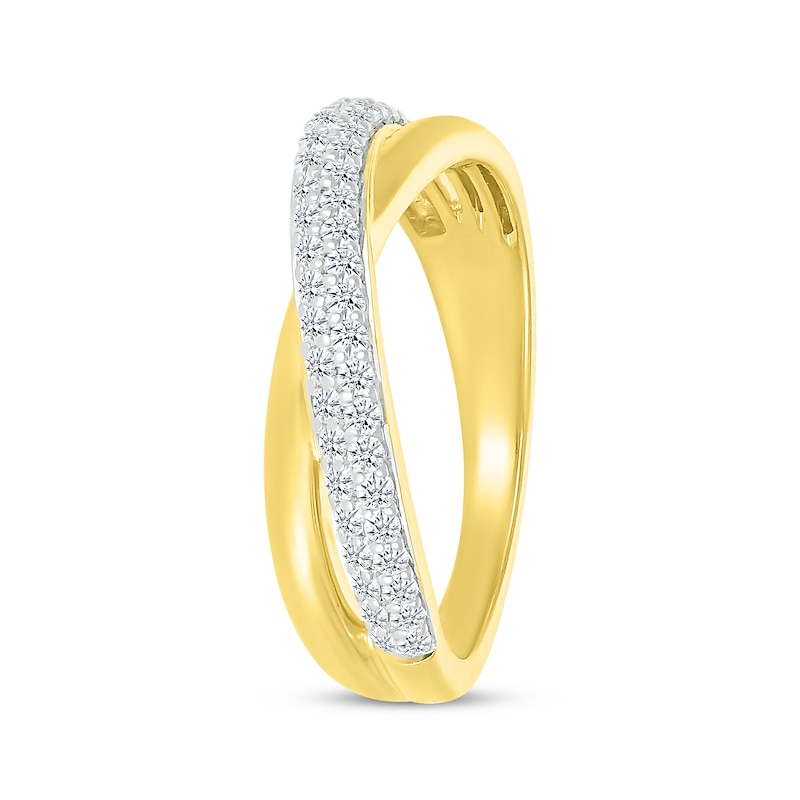 Main Image 2 of KAY Lab-Grown Diamonds Crossover Ring 3/8 ct tw 10K Yellow Gold