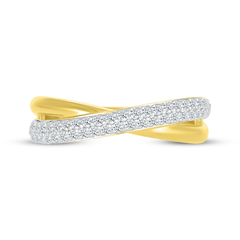 Main Image 4 of KAY Lab-Grown Diamonds Crossover Ring 3/8 ct tw 10K Yellow Gold