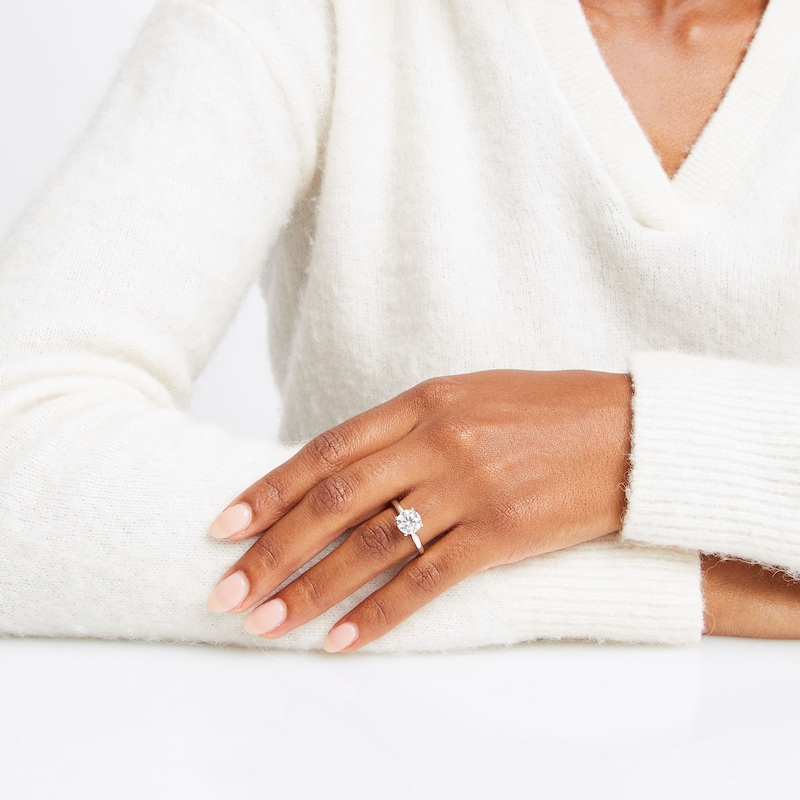 Main Image 4 of Now + Forever Lab-Grown Diamonds Solitaire Engagement Ring 2 ct tw 14K White Gold (F/SI2)