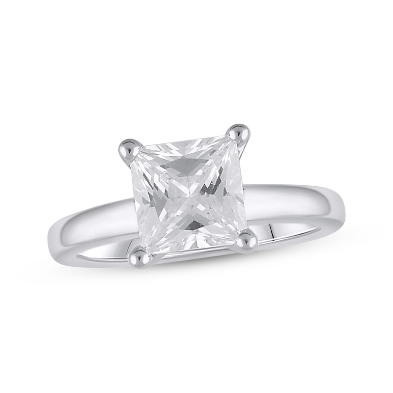 2.0 CT Princess Cut Lab Created Diamond Solitaire Engagement Ring