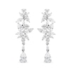 Thumbnail Image 2 of Pear-Shaped & Marquise-Cut White Lab-Created Sapphire Drop Earrings Sterling Silver