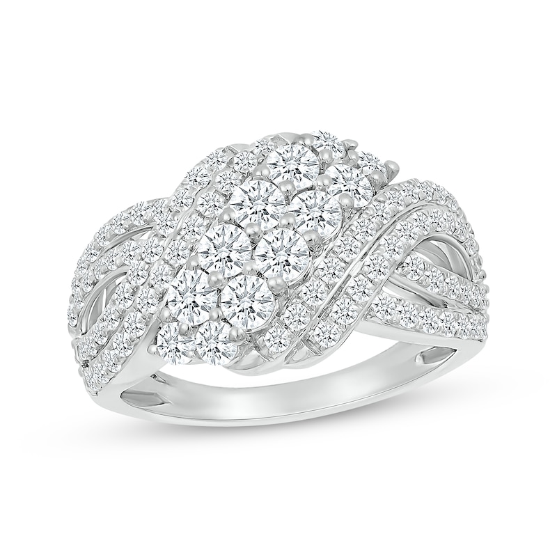 Main Image 1 of KAY Lab-Grown Diamonds Crossover Swirl Fashion Ring 1-1/2 ct tw 10K White Gold