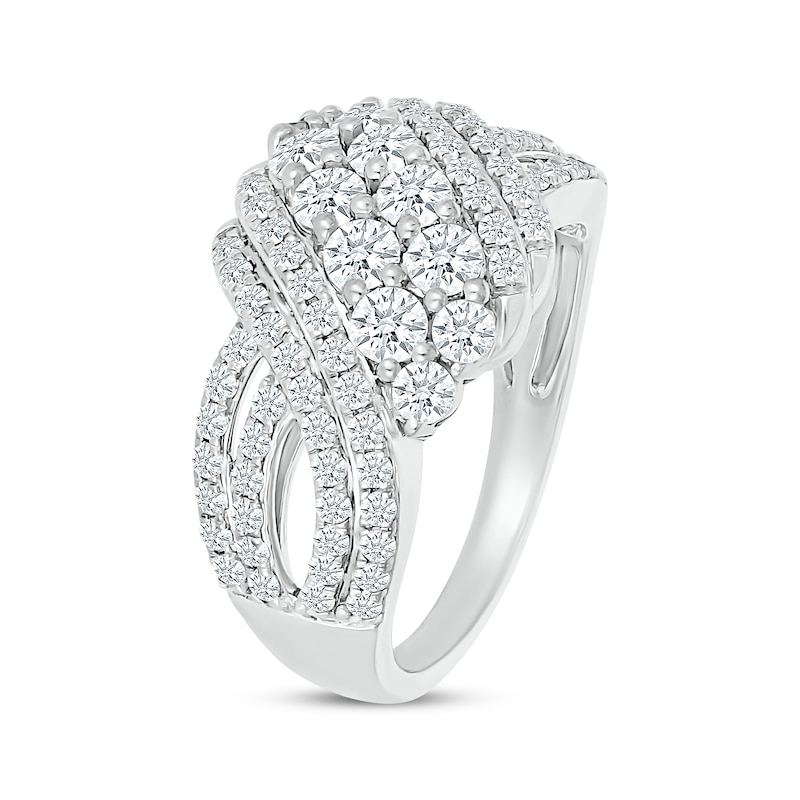 Main Image 2 of KAY Lab-Grown Diamonds Crossover Swirl Fashion Ring 1-1/2 ct tw 10K White Gold