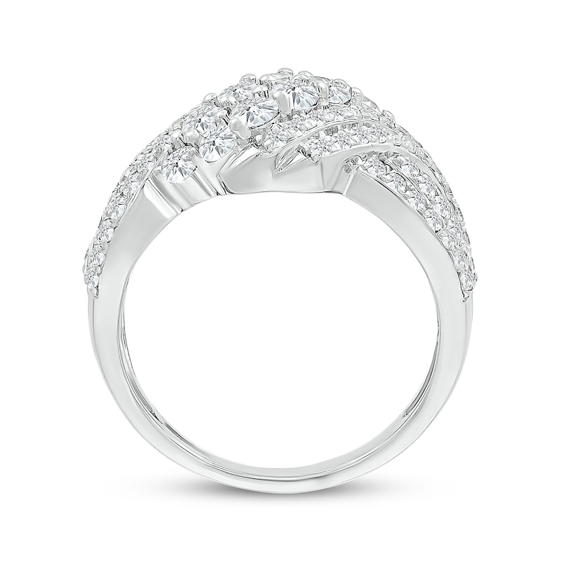 Main Image 3 of KAY Lab-Grown Diamonds Crossover Swirl Fashion Ring 1-1/2 ct tw 10K White Gold