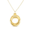 Thumbnail Image 1 of Hollow Open Circle Necklace 14K Yellow Gold 18&quot;