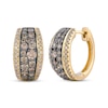 Thumbnail Image 1 of Le Vian Chocolate Chip Diamond Hoop Earrings 1-1/8 ct tw 14K Honey Gold